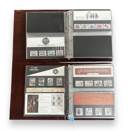 111 - Great Britain QEII 1978-92 collection of Pres Packs in 2 Royal Mail albums. Face Value £90