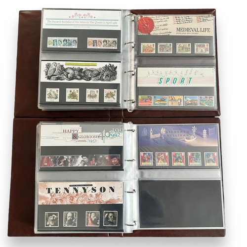 111 - Great Britain QEII 1978-92 collection of Pres Packs in 2 Royal Mail albums. Face Value £90