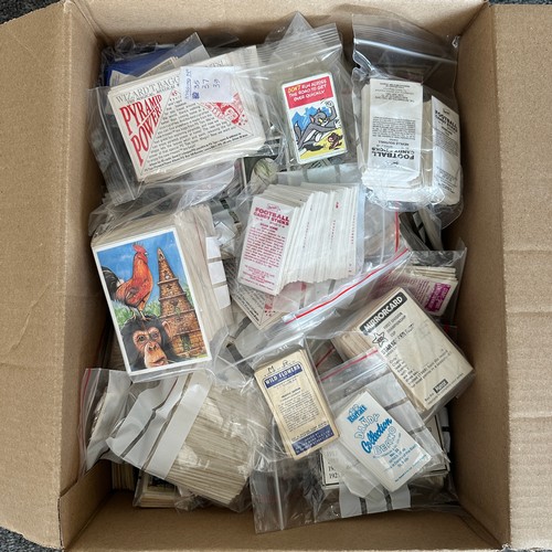 372 - Large collection of cigarette and trade cards, in 5 boxes, with 5 albums and many complete and part ... 