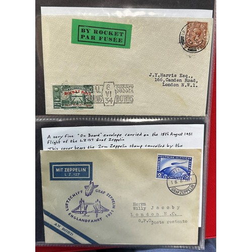 174 - Airmail covers. Range of 1930’s flight covers incl UK Railway Air services (23), 1931 Zeppelin cover... 