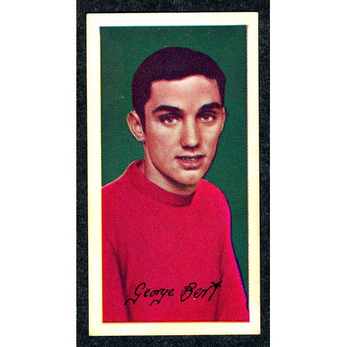 376 - Barratt Famous Footballers A.12 George Best No.29 single card, vg to ex, some light blue staining to... 