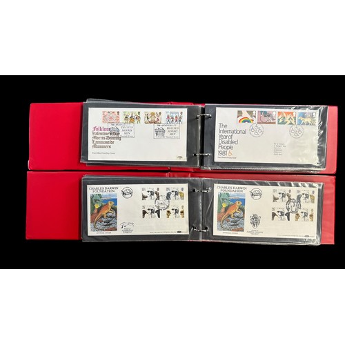 156 - First Day Covers 1935-1987 (700+), in 15 SG red arch cover albums, all commemoratives with much valu... 