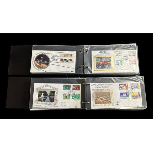 155 - GB Benham First Day Covers (100's), 8 volumes and loose, 1980's to 1990's issues including some post... 