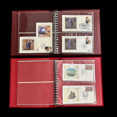 155 - GB Benham First Day Covers (100's), 8 volumes and loose, 1980's to 1990's issues including some post... 