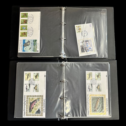 155 - GB Benham First Day Covers (100's), 8 volumes and loose, 1980's to 1990's issues including some post... 