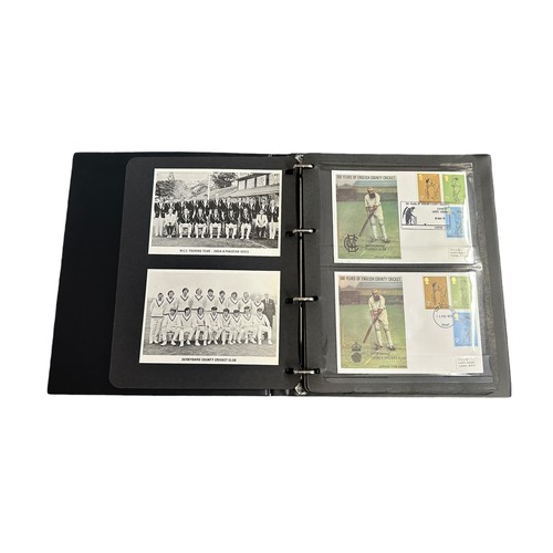 146 - First Day Cover - 1973 County Cricket set of 18 official T.C.C.B. covers, in black folder, appropria... 