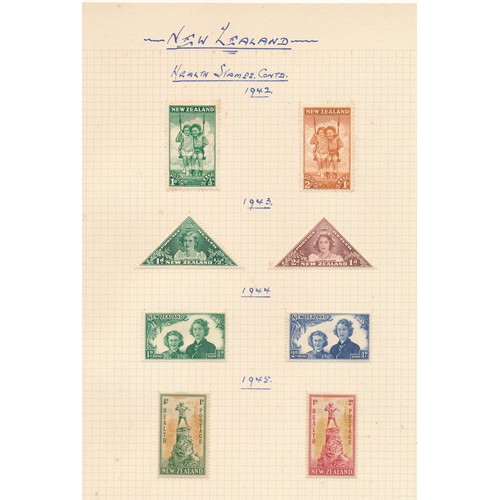 66 - Stamps - New Zealand mint collection on leaves 1906-1945, incl. 1906 & 1925 Exhibitions, 1909 & 1935... 