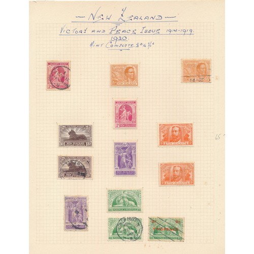 66 - Stamps - New Zealand mint collection on leaves 1906-1945, incl. 1906 & 1925 Exhibitions, 1909 & 1935... 