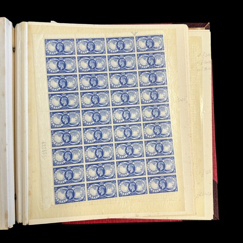 82 - GB Mint Multiples 1936-1951 in red Rapkin album, 1936 Ed 8th (48), 1937 Coronation (49), 1946 Victor... 