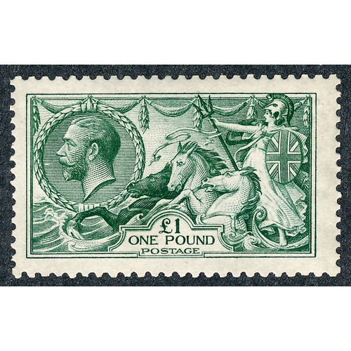 96 - 1913 £1 Green Waterlow Seahorse SG.403 - VF Mint.