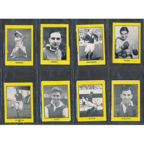 394 - MM Frame - Sport Aces 1950 - range of 19 cards in good to very good condition. Includes Stanley Matt... 