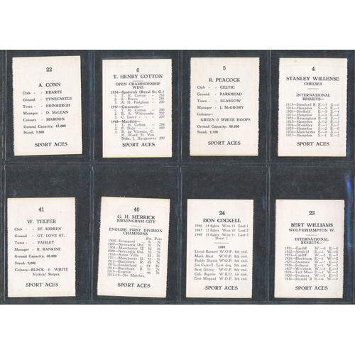 394 - MM Frame - Sport Aces 1950 - range of 19 cards in good to very good condition. Includes Stanley Matt... 