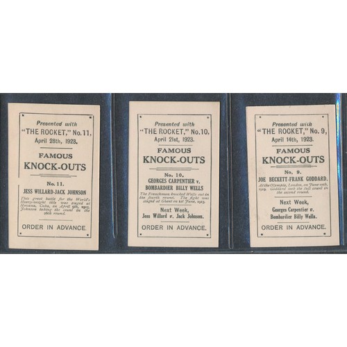 373 - A range of mainly boxing cards (27), with The Rocket Famous Knock-Outs set of 11 (including Dempsey ... 