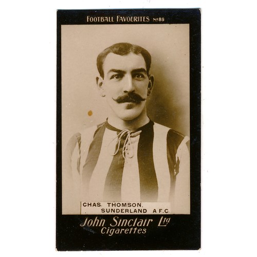 326 - John Sinclair Football Favourites single card No.89 Chas. Thomson - Sunderland A.F.C., in very good ... 