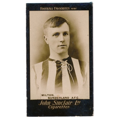 327 - John Sinclair Football Favourites single card No.82 Milton - Sunderland A.F.C., in good condition, s... 