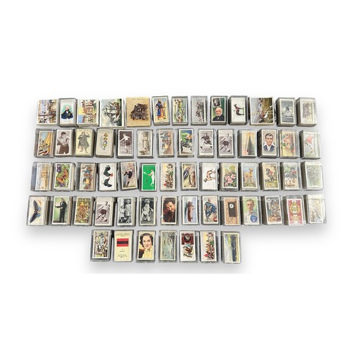 305 - Collection of cigarette cards, apparently complete sets, mainly in hard plastic cases, including Car... 