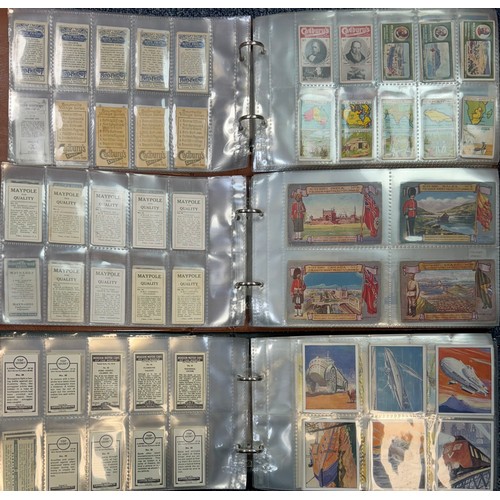 361 - Trade cards in 3 albums, part sets and type cards in mixed condition, including Arrow Confectionery ... 