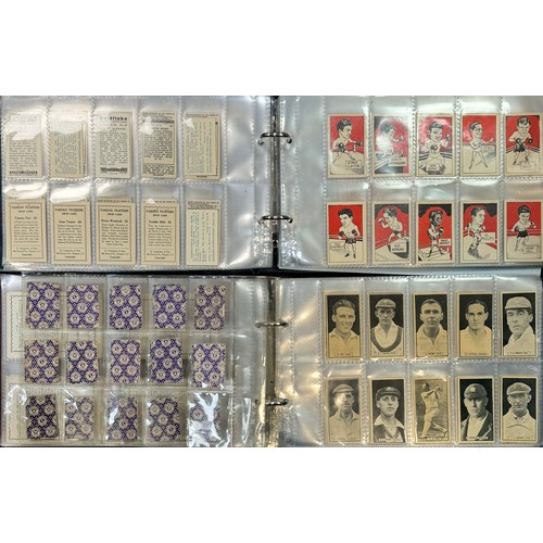 362 - Sporting trade cards in 2 albums, in mixed condition, with rangs of Boxing, Cricket, Tennis etc, inc... 