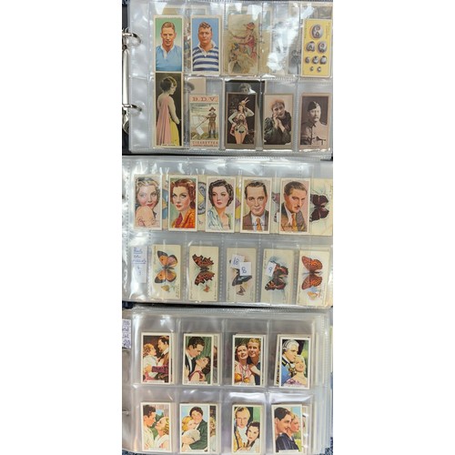 303 - Collection of cigarette cards, in 5 full albums and plastic sleeves, in variable condition, with ran... 