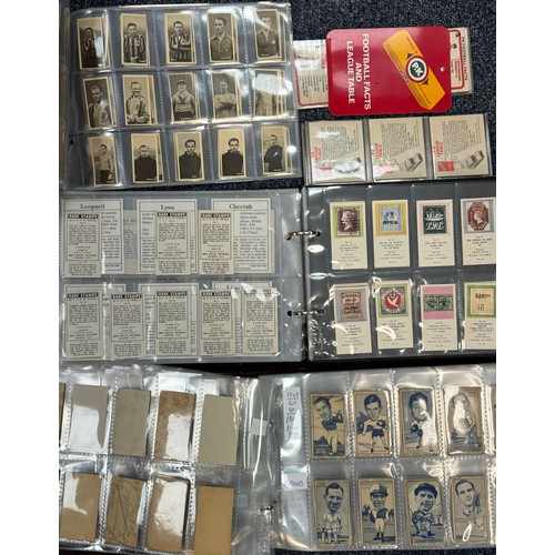 303 - Collection of cigarette cards, in 5 full albums and plastic sleeves, in variable condition, with ran... 