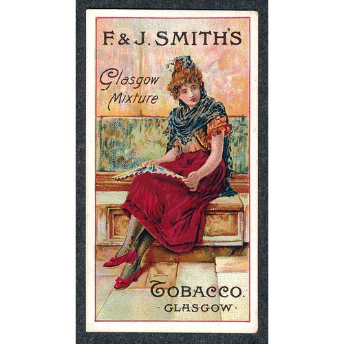 331 - F. & J. Smith 1899 Advertisement card Beauty Glasgow Mixture Tobacco, single card in very good condi... 