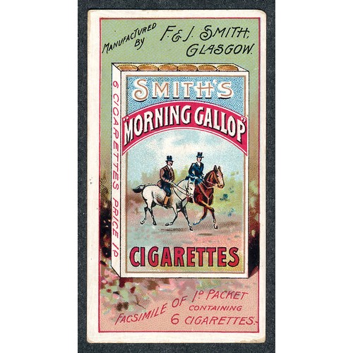 337 - F. & J. Smith 1899 Advertisement card Morning Gallop packet, single card in good condition.