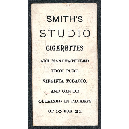 340 - F. & J. Smith 1899 Advertisement card Studio Cigarettes packet, single card in good condition.