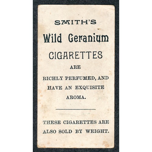 342 - F. & J. Smith 1899 Advertisement card Wild Geranium packet, single card in about good condition.