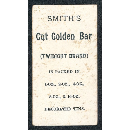 345 - F. & J. Smith 1899 Advertisement card Beauty Cut Golden Bar, single card in about good condition.