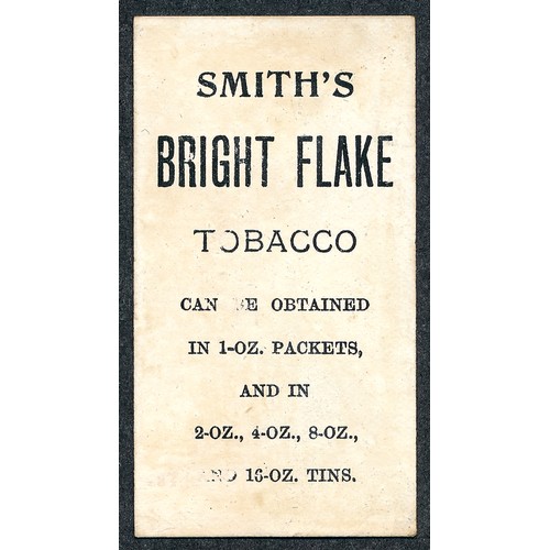 346 - F. & J. Smith 1899 Advertisement card Beauty Bright Flake Tobacco, single card in about good conditi... 