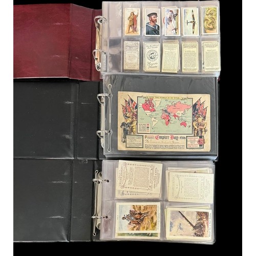 298 - Collection of cigarette cards, in 5 albums, mainly part sets and type cards in variable condition, r... 