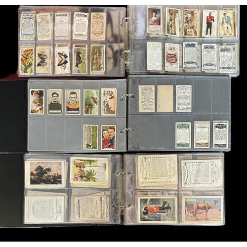 298 - Collection of cigarette cards, in 5 albums, mainly part sets and type cards in variable condition, r... 