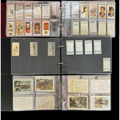 298 - Collection of cigarette cards, in 5 albums, mainly part sets and type cards in variable condition, r... 