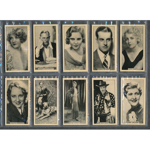 309 - Thomas Bear & Sons Cinema Artistes complete set of 50, in very good to excellent condition.