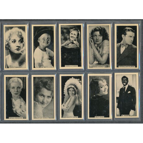 309 - Thomas Bear & Sons Cinema Artistes complete set of 50, in very good to excellent condition.