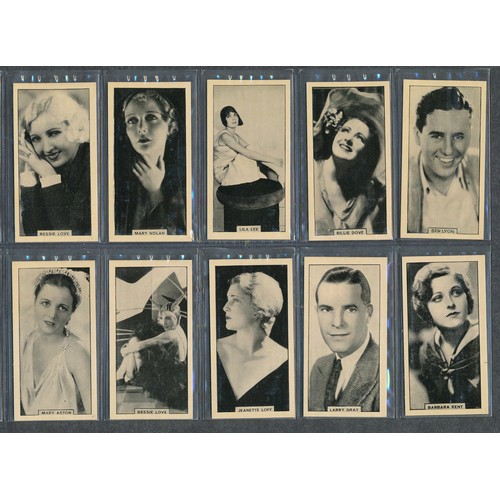 309 - Thomas Bear & Sons Cinema Artistes complete set of 50, in very good to excellent condition.