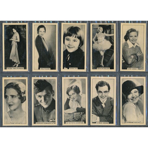 309 - Thomas Bear & Sons Cinema Artistes complete set of 50, in very good to excellent condition.