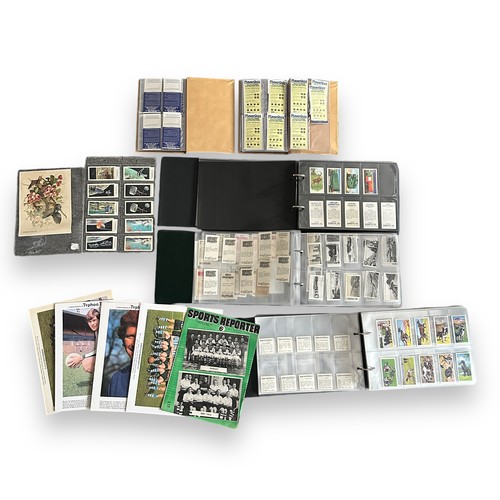 366 - Large trade card collection, complete and part sets in 6 albums and plastic sleeves, in mixed condit... 