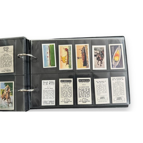 366 - Large trade card collection, complete and part sets in 6 albums and plastic sleeves, in mixed condit... 