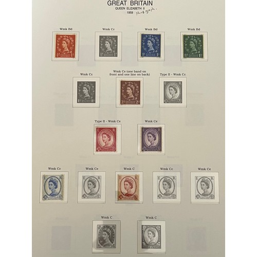 108 - Great Britain QEII 1952-70 UM collection in Universal album, including 1955 Waterlow, 1958 1st DLR, ... 