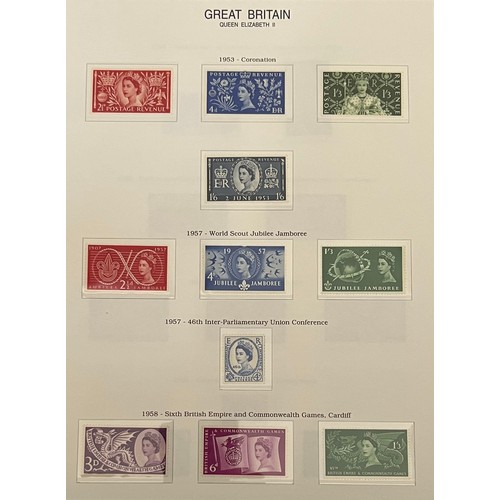 108 - Great Britain QEII 1952-70 UM collection in Universal album, including 1955 Waterlow, 1958 1st DLR, ... 