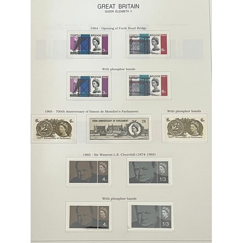 108 - Great Britain QEII 1952-70 UM collection in Universal album, including 1955 Waterlow, 1958 1st DLR, ... 