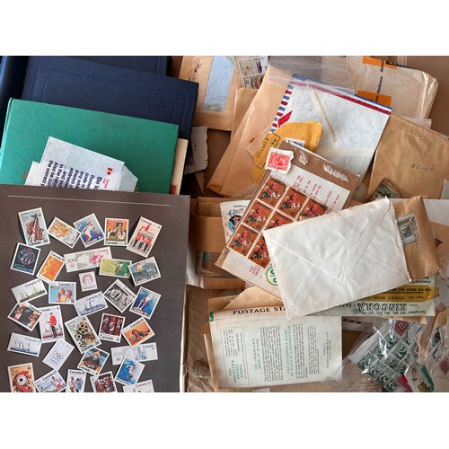 13 - World stamp collection in two albums, stockbook and loose including China , Germany, Canada, New Zea... 