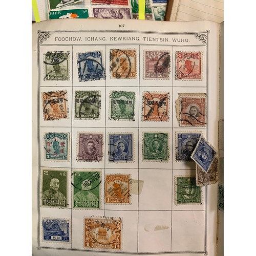 9A - World stamp collection in old well-filled The Lincoln Stamp album, strength in early issues, to incl... 