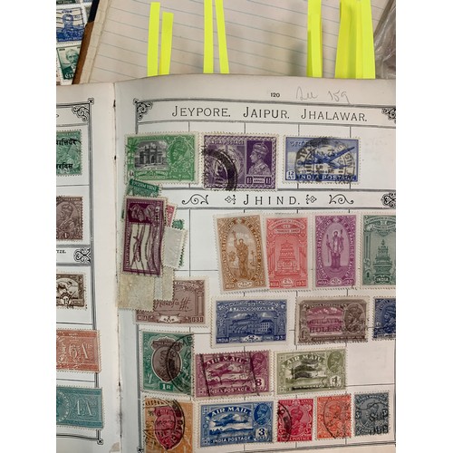 9A - World stamp collection in old well-filled The Lincoln Stamp album, strength in early issues, to incl... 