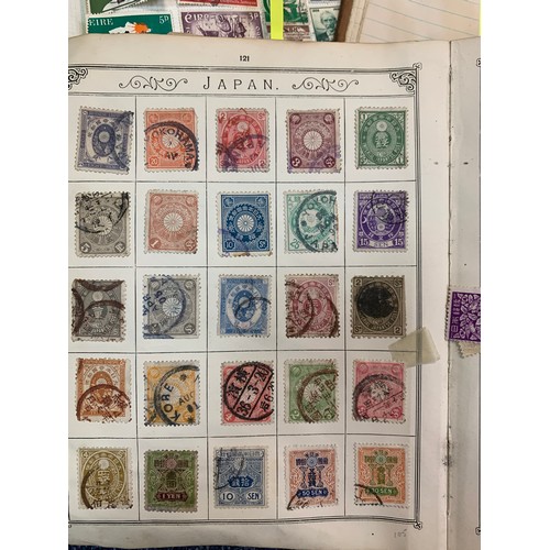 9A - World stamp collection in old well-filled The Lincoln Stamp album, strength in early issues, to incl... 