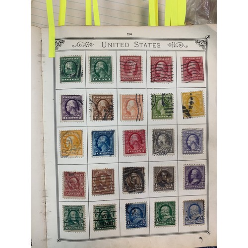 9A - World stamp collection in old well-filled The Lincoln Stamp album, strength in early issues, to incl... 