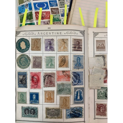 9A - World stamp collection in old well-filled The Lincoln Stamp album, strength in early issues, to incl... 