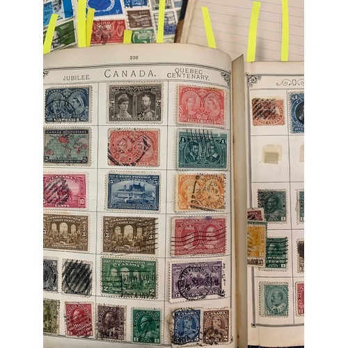 9A - World stamp collection in old well-filled The Lincoln Stamp album, strength in early issues, to incl... 