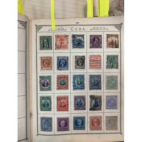 9A - World stamp collection in old well-filled The Lincoln Stamp album, strength in early issues, to incl... 